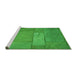 Sideview of Machine Washable Transitional Lime Green Rug, wshpat619grn