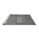 Sideview of Machine Washable Transitional Gray Rug, wshpat619gry