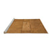 Sideview of Machine Washable Transitional Mahogany Brown Rug, wshpat619org