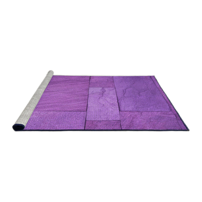 Sideview of Machine Washable Transitional Purple Rug, wshpat619pur