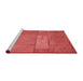 Sideview of Machine Washable Transitional Red Rug, wshpat619rd