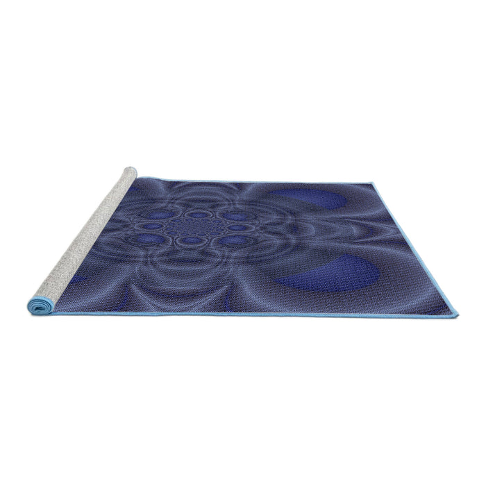 Machine Washable Transitional Deep Periwinkle Purple Rug in a Bedroom, wshpat62blu