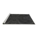 Sideview of Machine Washable Transitional Charcoal Black Rug, wshpat62gry