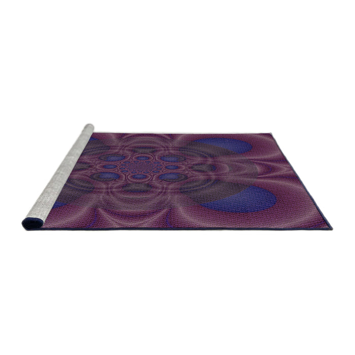 Machine Washable Transitional Dark Purple Rug in a Bedroom, wshpat62pur