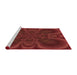 Machine Washable Transitional Cranberry Red Rug in a Bedroom, wshpat62rd