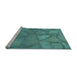 Sideview of Machine Washable Transitional Light Sea Green Rug, wshpat620lblu