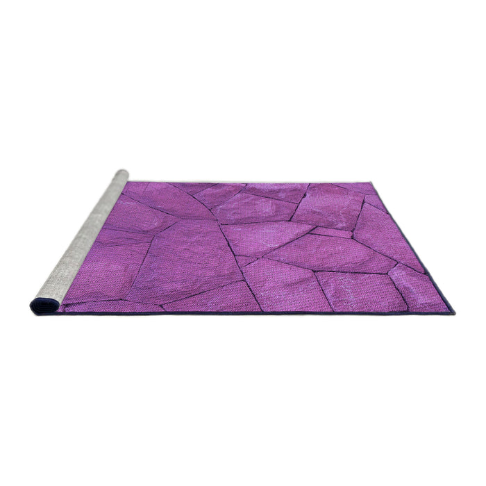 Sideview of Machine Washable Transitional Dark Orchid Purple Rug, wshpat620pur