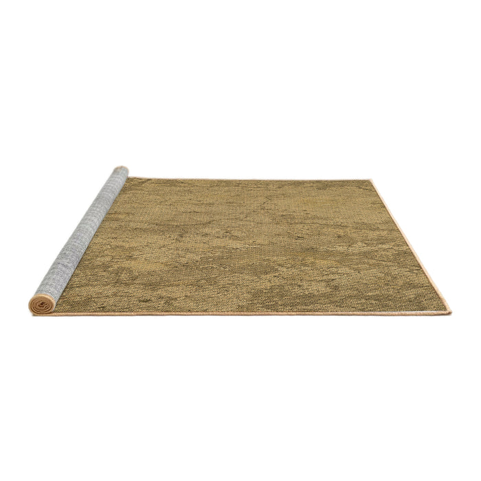 Sideview of Machine Washable Transitional Yellow Rug, wshpat621brn