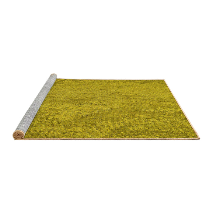 Sideview of Machine Washable Transitional Dark Golden Brown Rug, wshpat621yw