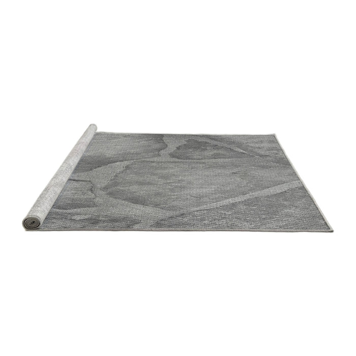 Sideview of Machine Washable Transitional Cloud Gray Rug, wshpat622gry