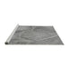 Sideview of Machine Washable Transitional Cloud Gray Rug, wshpat622gry