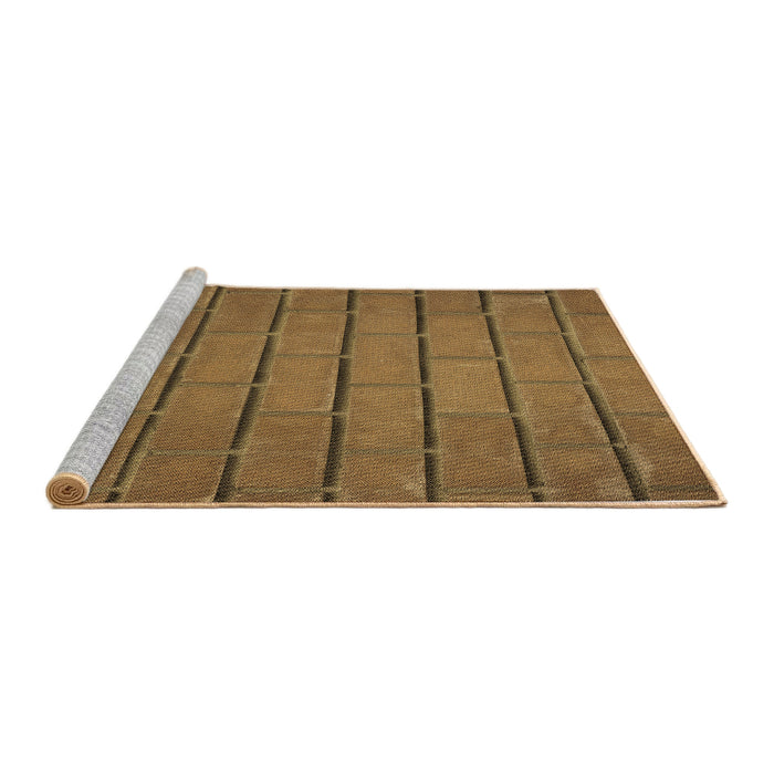 Sideview of Machine Washable Transitional Saddle Brown Rug, wshpat623brn