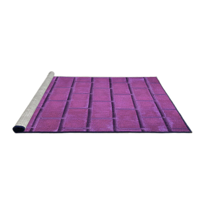 Sideview of Machine Washable Transitional Medium Violet Red Pink Rug, wshpat623pur