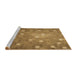 Sideview of Machine Washable Transitional Saddle Brown Rug, wshpat624brn