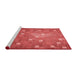 Sideview of Machine Washable Transitional Red Rug, wshpat624rd