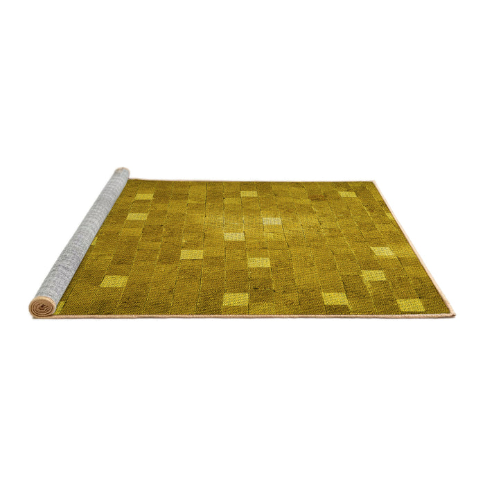 Sideview of Machine Washable Transitional Dark Bisque Brown Rug, wshpat624yw