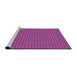 Sideview of Machine Washable Transitional Medium Violet Red Pink Rug, wshpat626pur