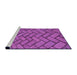 Sideview of Machine Washable Transitional Bright Neon Pink Purple Rug, wshpat628pur