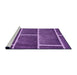 Sideview of Machine Washable Transitional Purple Rug, wshpat629pur