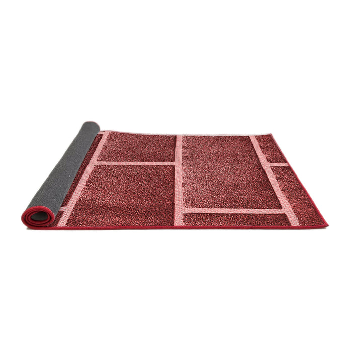 Thickness of Patterned Red Rug, pat629rd