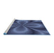 Machine Washable Transitional Blue Rug in a Bedroom, wshpat63blu