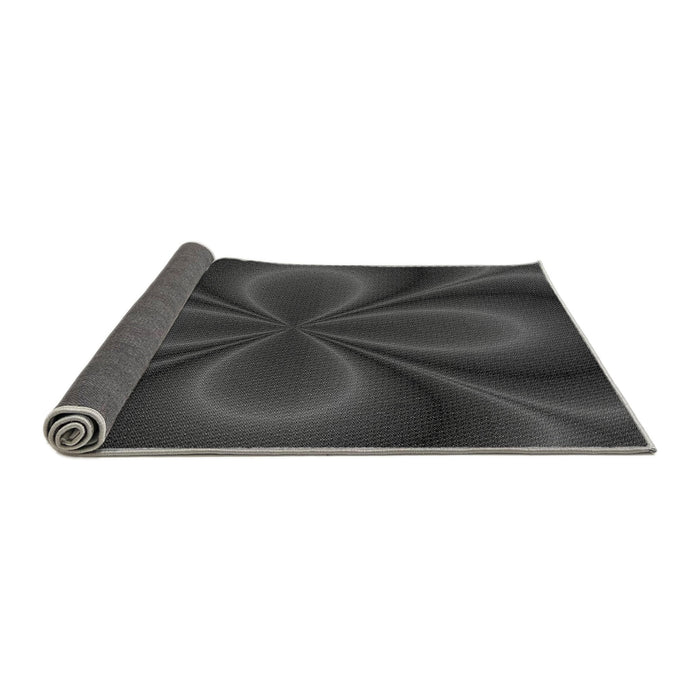 Thickness of Patterned Charcoal Black Rug, pat63gry