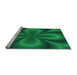 Machine Washable Transitional Deep Emerald Green Rug in a Bedroom, wshpat63lblu