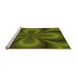 Machine Washable Transitional Olive Green Rug in a Bedroom, wshpat63org