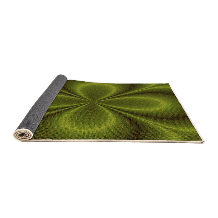 Patterned Olive Green Rug, pat63org