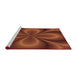 Machine Washable Transitional Orange Red Orange Rug in a Bedroom, wshpat63rd