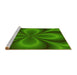 Sideview of Machine Washable Transitional Deep Emerald Green Rug, wshpat63yw