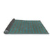 Thickness of Patterned Gray Rug, pat630lblu