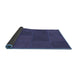 Thickness of Patterned Blue Rug, pat631blu