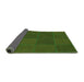 Thickness of Patterned Dark Lime Green Rug, pat631grn