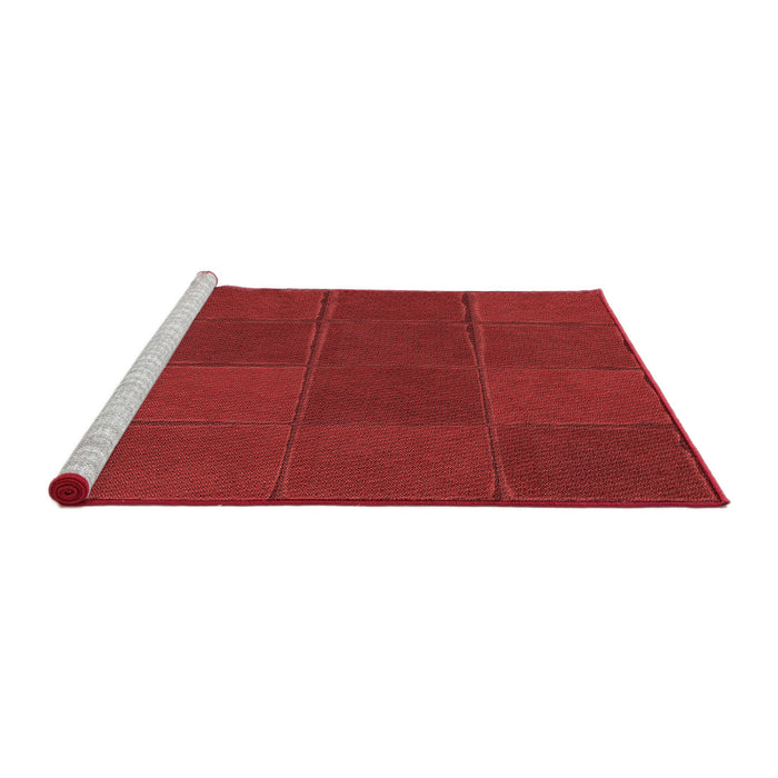 Sideview of Machine Washable Transitional Red Rug, wshpat631rd