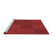 Sideview of Machine Washable Transitional Red Rug, wshpat631rd