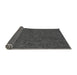 Thickness of Patterned Dark Gray Black Rug, pat634gry