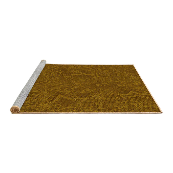 Sideview of Machine Washable Transitional Red Brown Rug, wshpat634yw