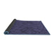 Thickness of Patterned Slate Blue Rug, pat635blu