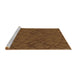 Sideview of Machine Washable Transitional Red Brown Rug, wshpat635brn