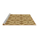 Sideview of Machine Washable Transitional Dark Bisque Brown Rug, wshpat638brn