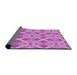 Thickness of Patterned Violet Purple Rug, pat638pur