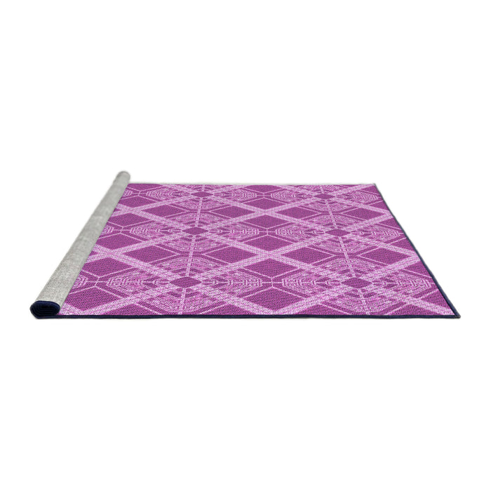 Sideview of Machine Washable Transitional Violet Purple Rug, wshpat638pur