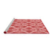 Sideview of Machine Washable Transitional Pastel Pink Rug, wshpat638rd