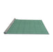 Sideview of Machine Washable Transitional Medium Turquoise Green Rug, wshpat639lblu