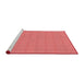 Sideview of Machine Washable Transitional Fire Red Rug, wshpat639rd