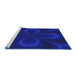 Machine Washable Transitional Earth Blue Rug in a Bedroom, wshpat64blu