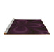 Machine Washable Transitional Purple Lily Purple Rug in a Bedroom, wshpat64brn