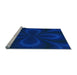 Machine Washable Transitional Earth Blue Rug in a Bedroom, wshpat64lblu