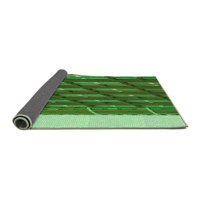 Thickness of Patterned Lime Green Rug, pat640grn